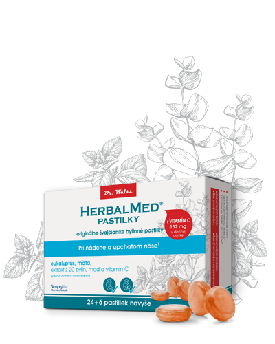 HERBALMED® pastilky Dr. Weiss pri nádche a upchatom nose