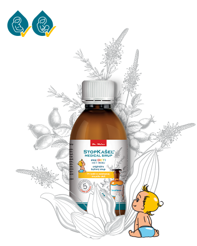 STOPKAŠEĽ ®Medical sirup OD 1 ROKU
sirup pri kašli a oslabenej imunite detí