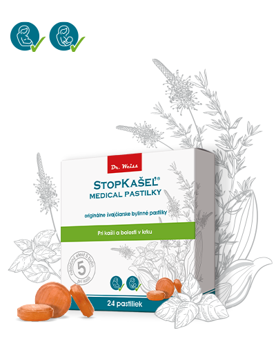 STOPKAŠEĽ ® Medical pastilky Dr. Weiss pastilky pri kašli a bolesti v krku