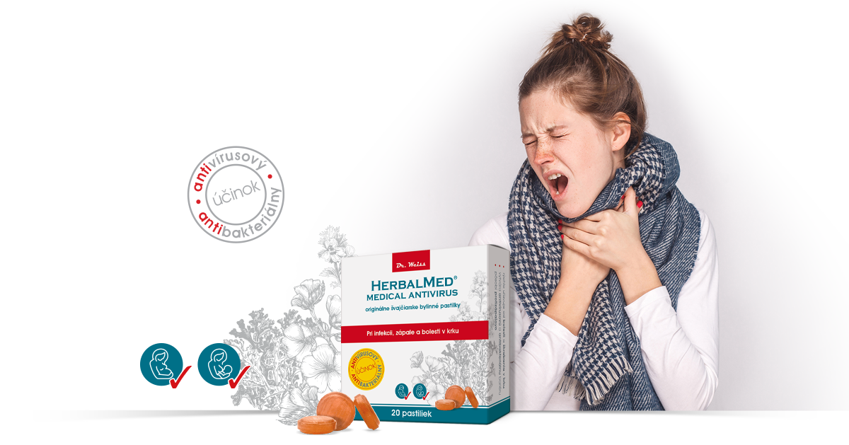 HERBALMED Medical Antivirus Dr. Weiss  - pri infekcii, zápale a bolesti v krku