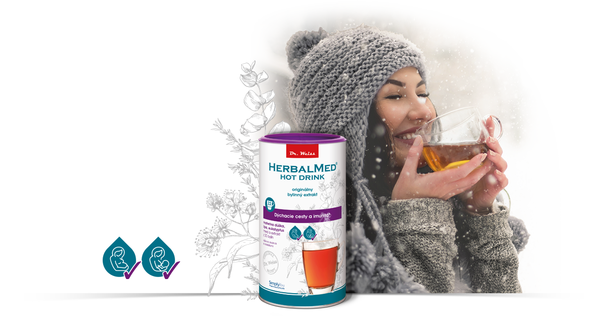 Herbalmed®  HOT DRINK Dr. Weiss – dýchacie cesty a imunita