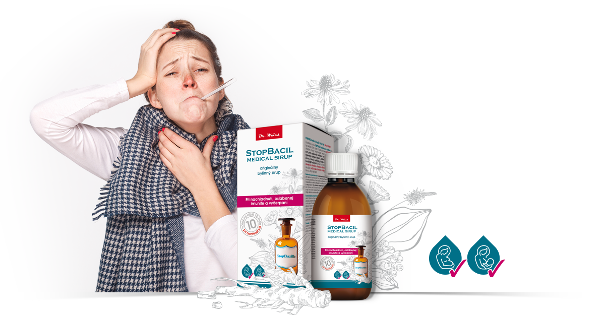 STOPBACIL Medical sirup Dr. Weiss sirup pri nachladnutí, oslabenej imunite a vyčerpaní