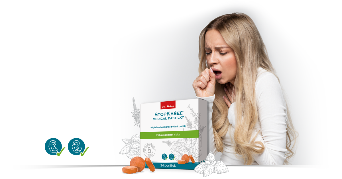 STOPKAŠEĽ ® Medical pastilky Dr. Weiss pastilky pri kašli a bolesti v krku