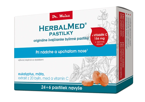 HERBALMED pastilky Dr. Weiss - pri nádche a upchatom nose