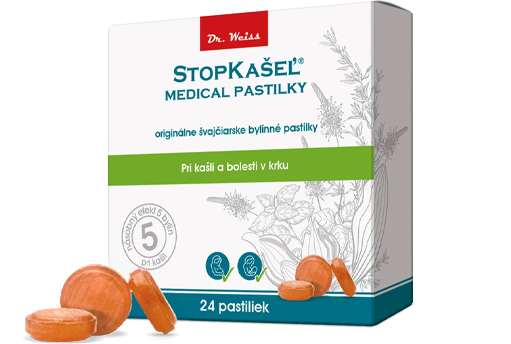 STOPKAŠEL Medical pastilky - pastilky při kašli a bolesti v krku